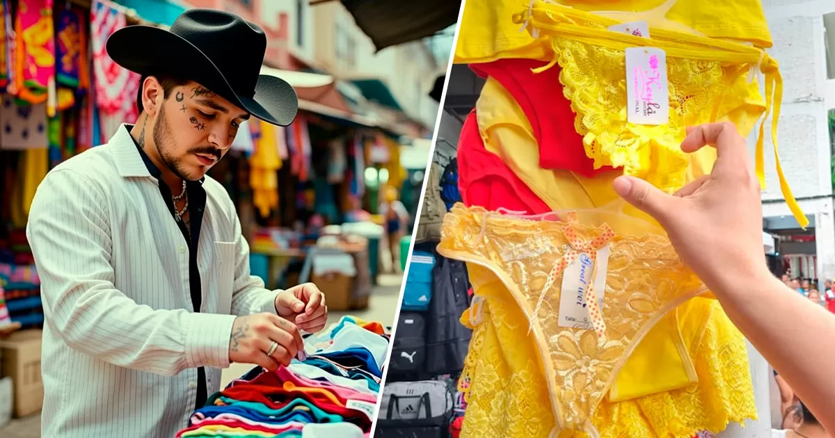 Captan a Nodal preguntando en el mercado cuál es el calzón para el cariño