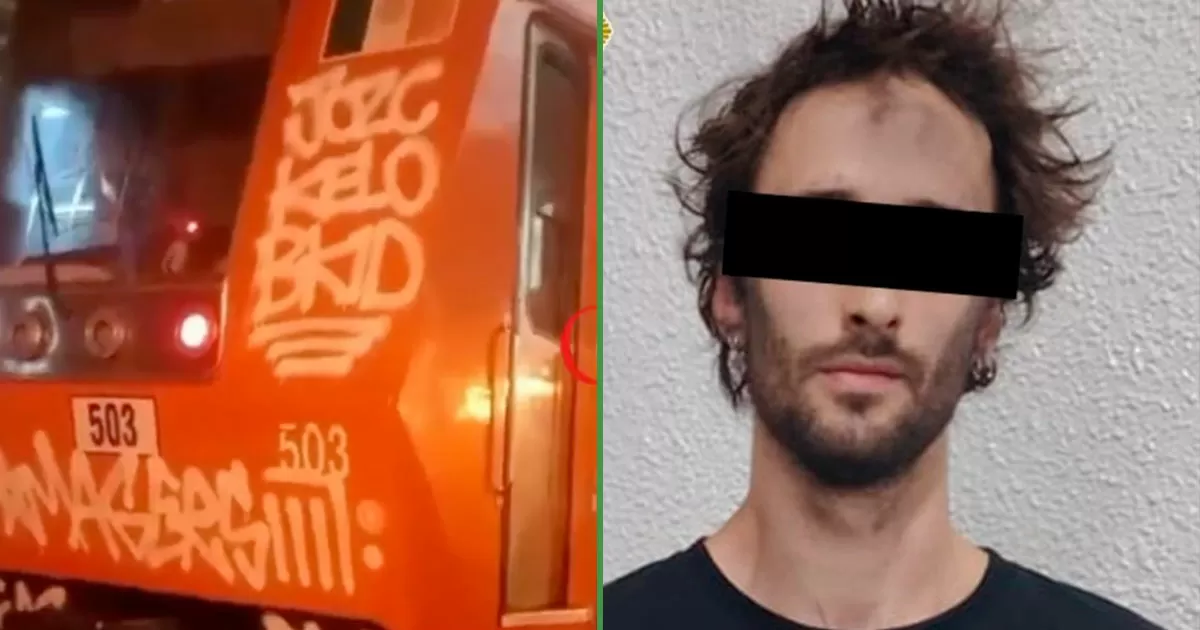 Hoy es el día inverso: detienen a gringo y francés por estar grafiteando el metropolitano de la CDMX