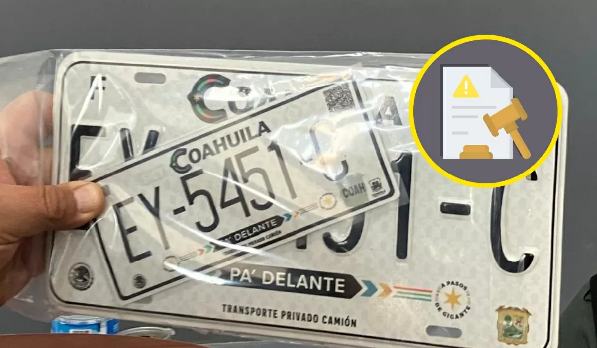¿De cuánto es la multa por alterar placas vehiculares en Coahuila?