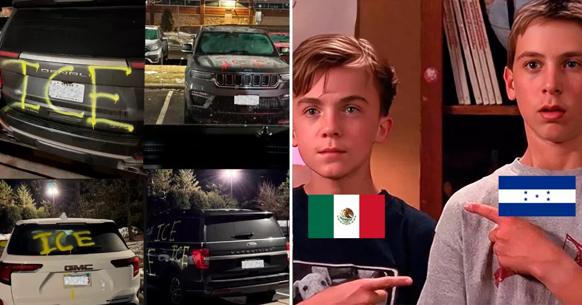 Grafitean patrullas de ICE, y mexicanos y hondureños se avientan la rebujo