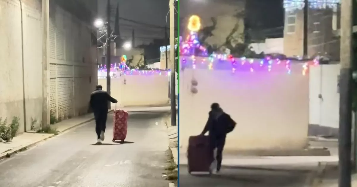 Vato sale en Año Nuevo a la tierra con maletas y se devuelve por los “cuetes”