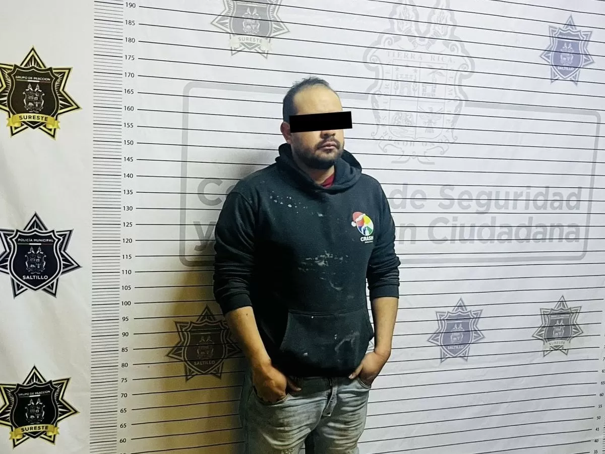Tras persecución aseguran a un semental y un arma de fuego en Saltillo
