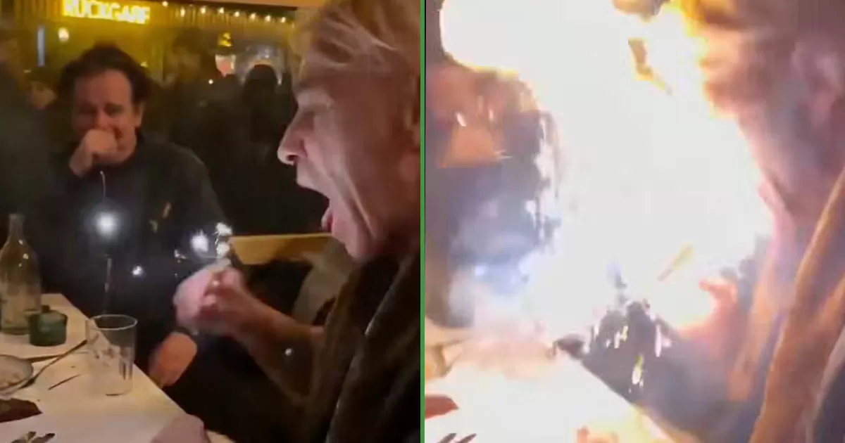 ¡Gump, eres un genio! Vocalista de Rammstein intentó apagar una bengala con la hocico