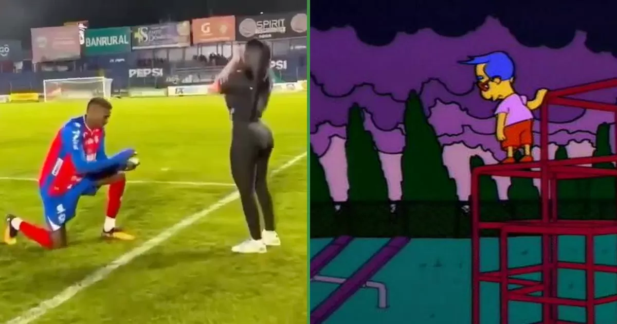 Futbolista le pidió boda a su novia en pleno partido, y a la semana lo cortaron