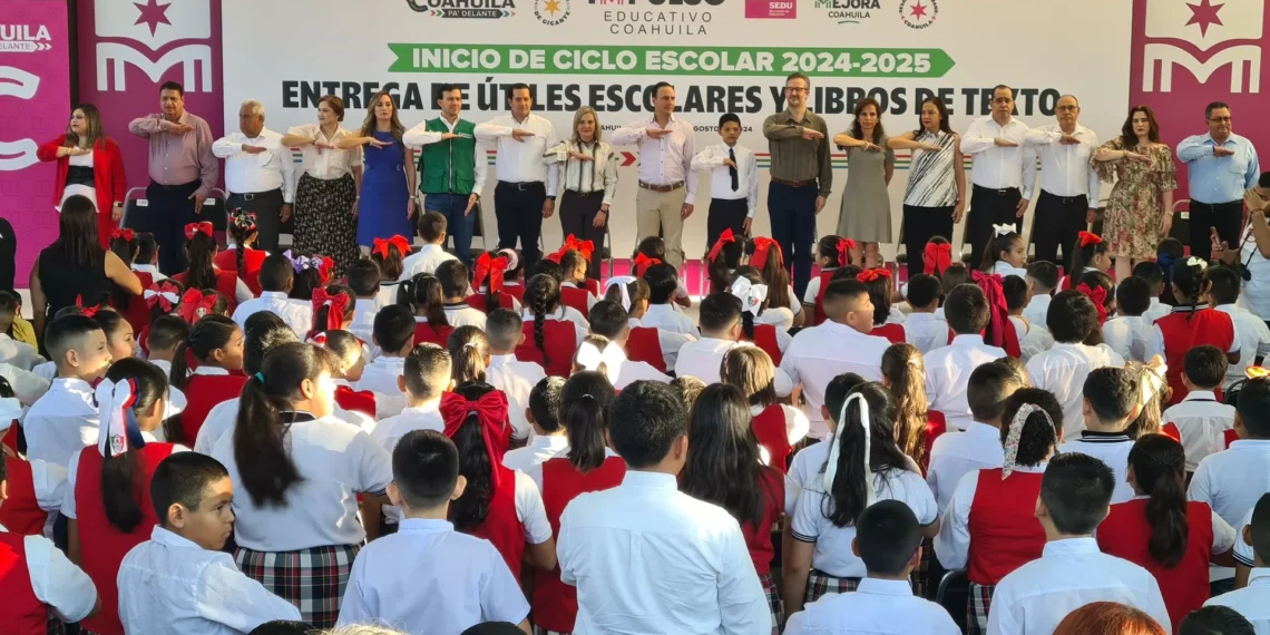 Gobernador de Coahuila encabeza inicio de ciclo escolar 2024-2025, desde Piedras Negras