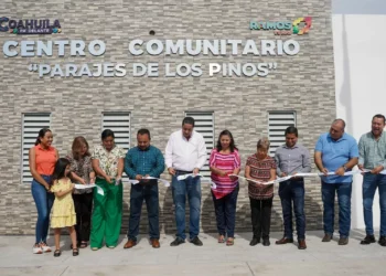 Alcalde de Ramos Arizpe inaugura Centro Comunitario en Parajes de los Pinos