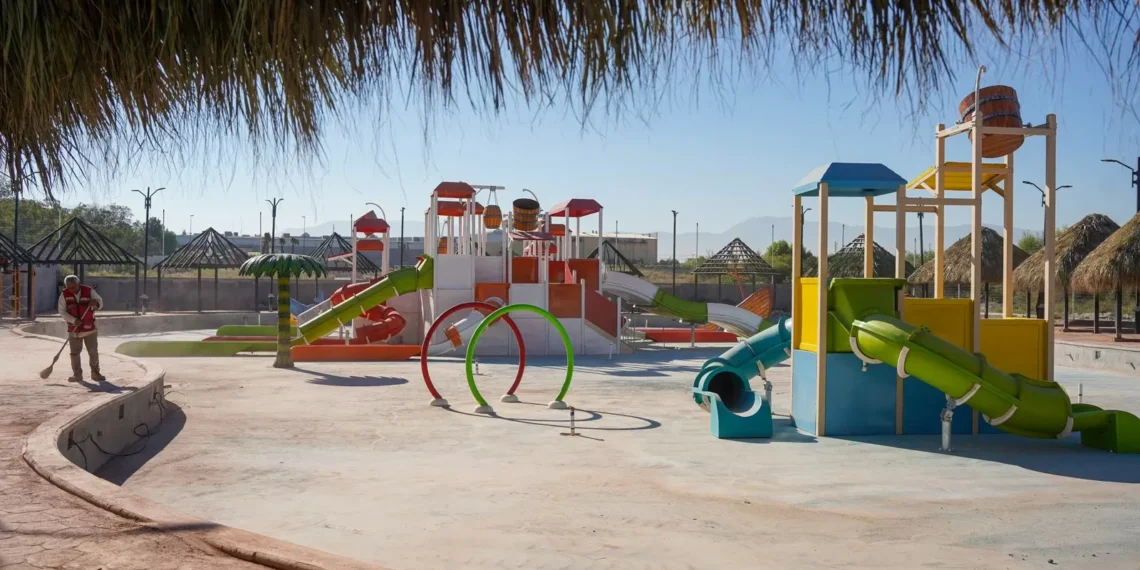 “AquaRamos”, el nuevo parque acuático de Ramos Arizpe, al 90% de avance