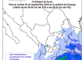 Solo en 6 estados de México no habrá lluvias, entre ellos Durango