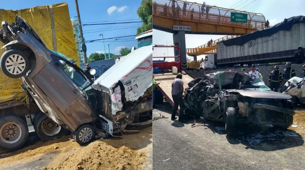 Impactante carambola en la México-Puebla