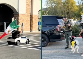 Gringa quiso abogar a migrantes deportados usando una bandera de México y la terminaron deteniendo
