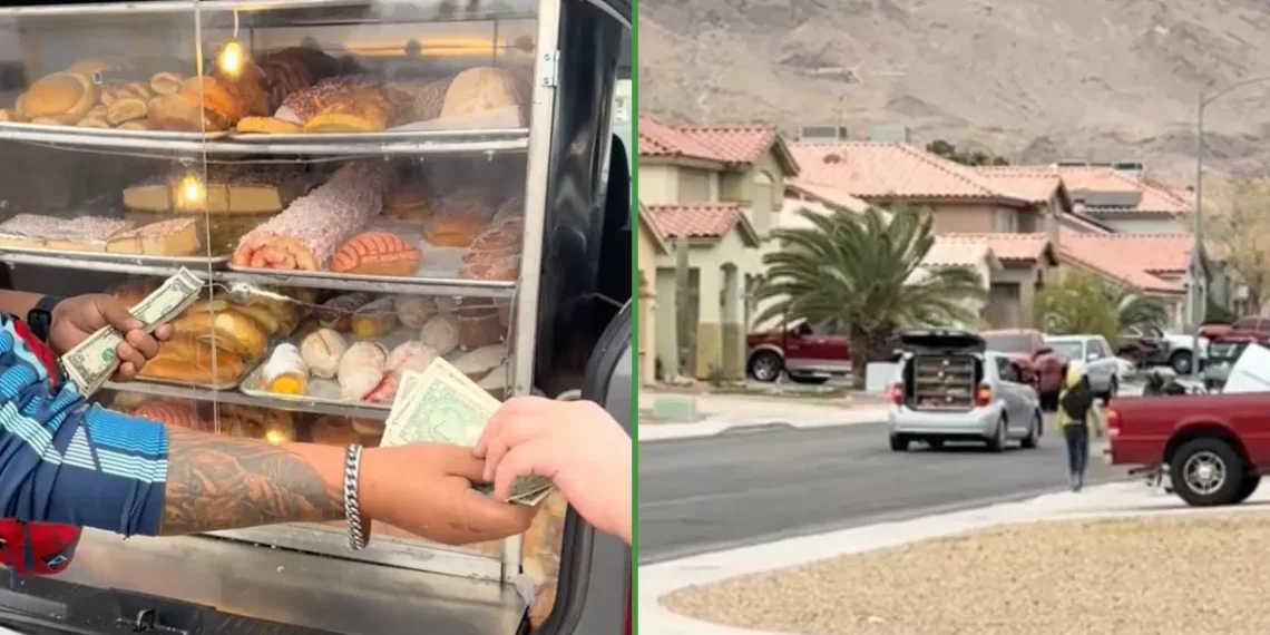 Power mexicano: paisano vende pan en su automóvil y desata furor entre los gringos