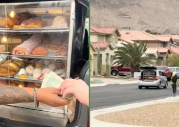 Power mexicano: paisano vende pan en su automóvil y desata furor entre los gringos