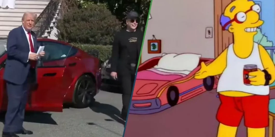 ¡Estoy ayudando! Trump compra un Tesla para apoyar a Elon Musk con la explosión de su empresa