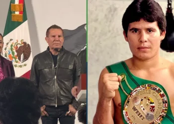 Claudia pregunta a la oposición si tienen algún problema mientras tanto la acompaña Julio César Chávez