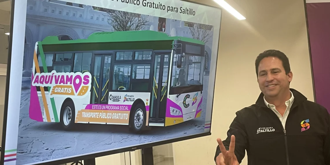 En Saltillo presentan “Aquí Vamos Gratis”, un esbozo gratuito de transporte público