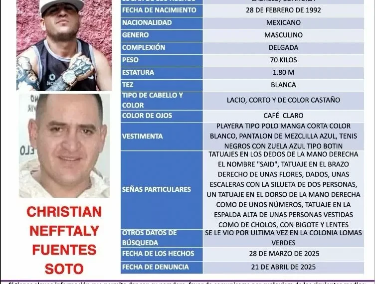 Descarta FGE tema del crimen organizado en homicidio de Christian Neftalí