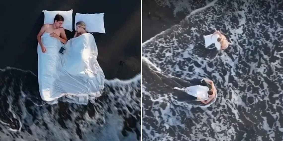 Influencers se andaban grabando con drones en la playa y por algo se los lleva el mar