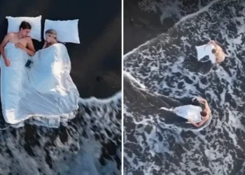 Influencers se andaban grabando con drones en la playa y por algo se los lleva el mar