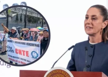 Acusa Claudia a la CNTE de actuar como la derecha