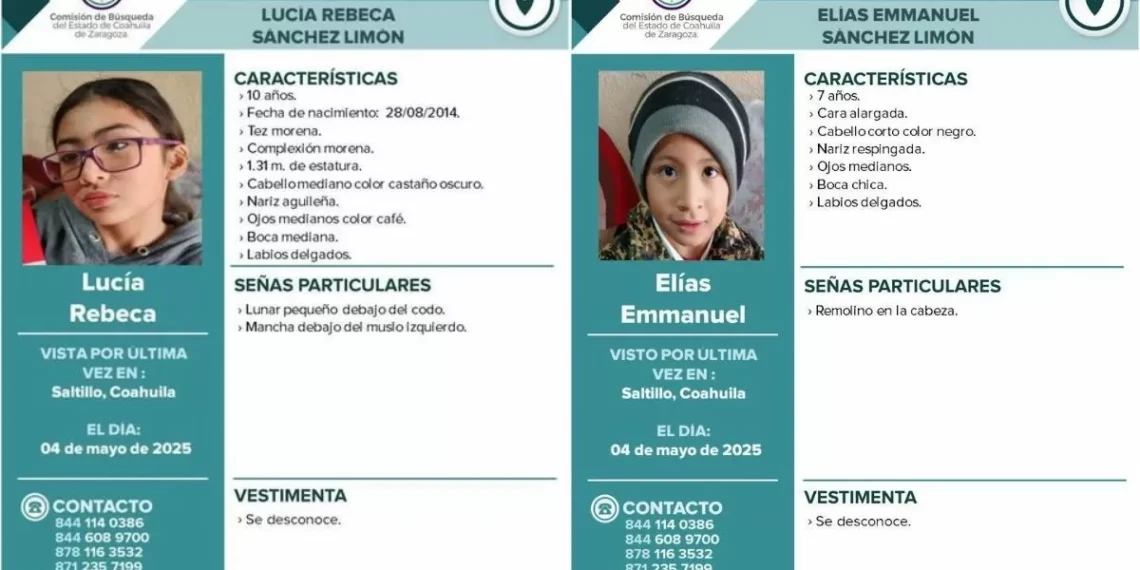 Desaparecen hermanitos de 10 y 7 años de edad en Saltillo