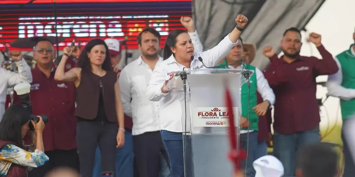 Flora Leal cierra campaña con respaldo de Morena 