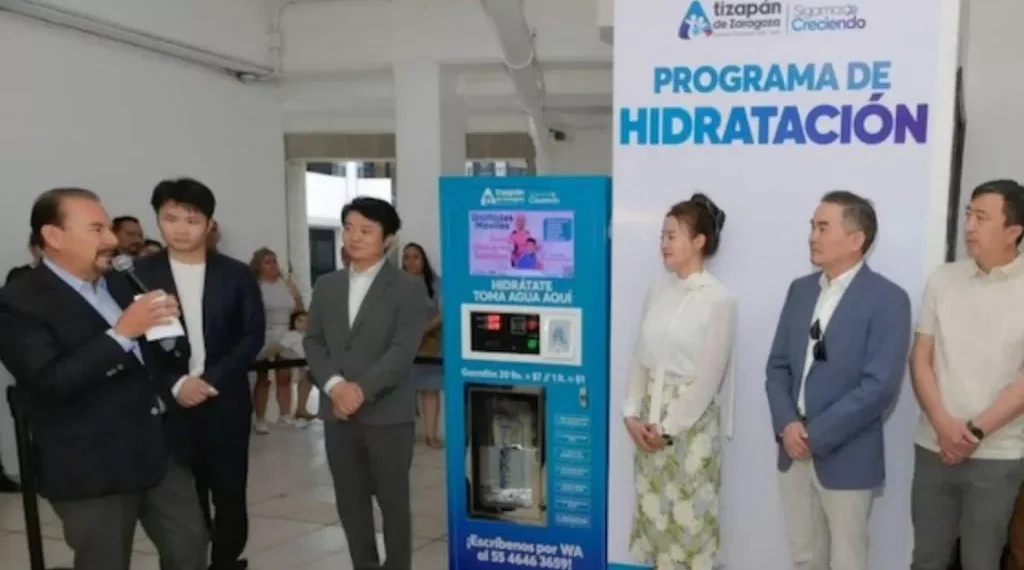 Atizapán de Zaragoza instala purificadoras de agua en escuelas para combatir la obesidad aniñado