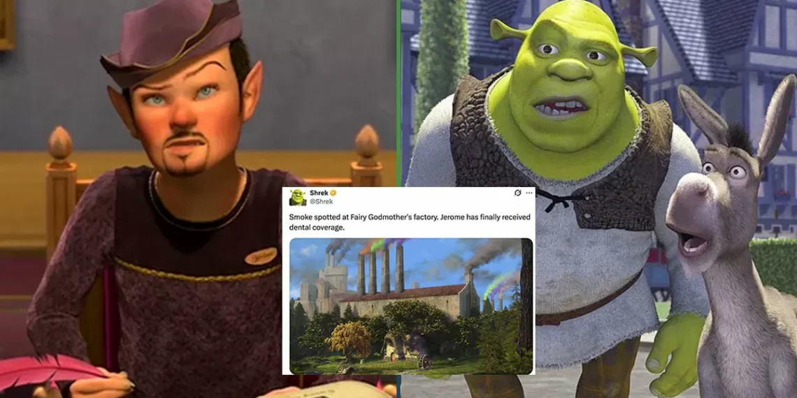 Cuenta oficial de Shrek lanzó “humo verde” para presagiar que ya le dieron Seguro Social a Jerome