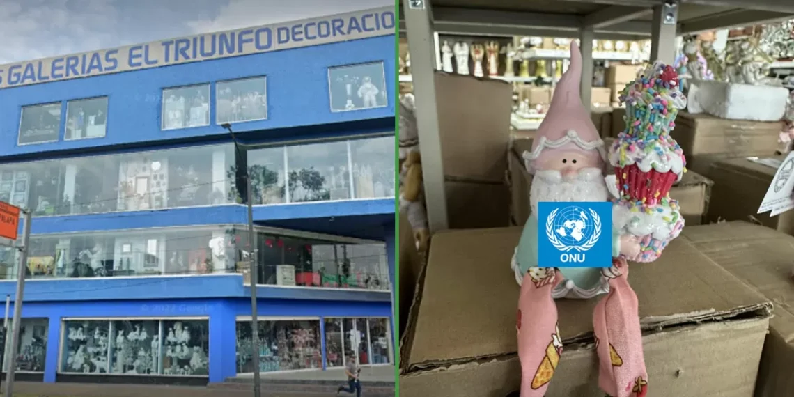 Galerías El Triunfo empezará a liquidar jarrones con el logo de la ONU para decoración