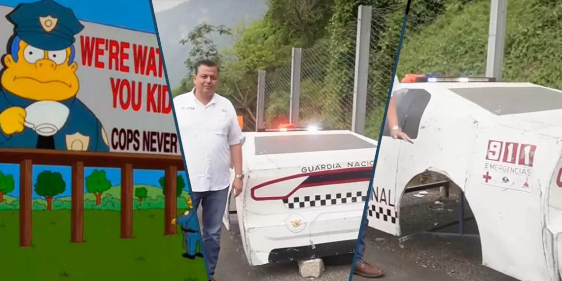 Ponen patrullas de cartón para que conductores se cisquen