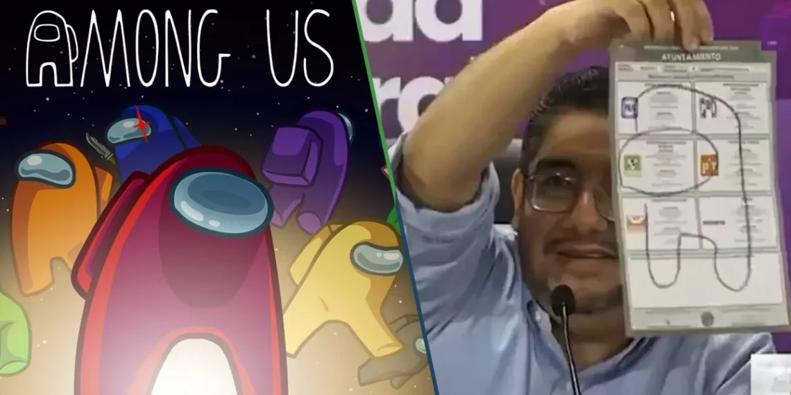 Alguien votó con un “Among Us” en la boleta y el hendido Verde quería que se lo contaran a ellos