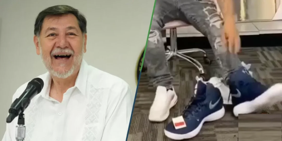 Noroña propone que remesas sean enviadas dentro de los tenis para evadir arancel