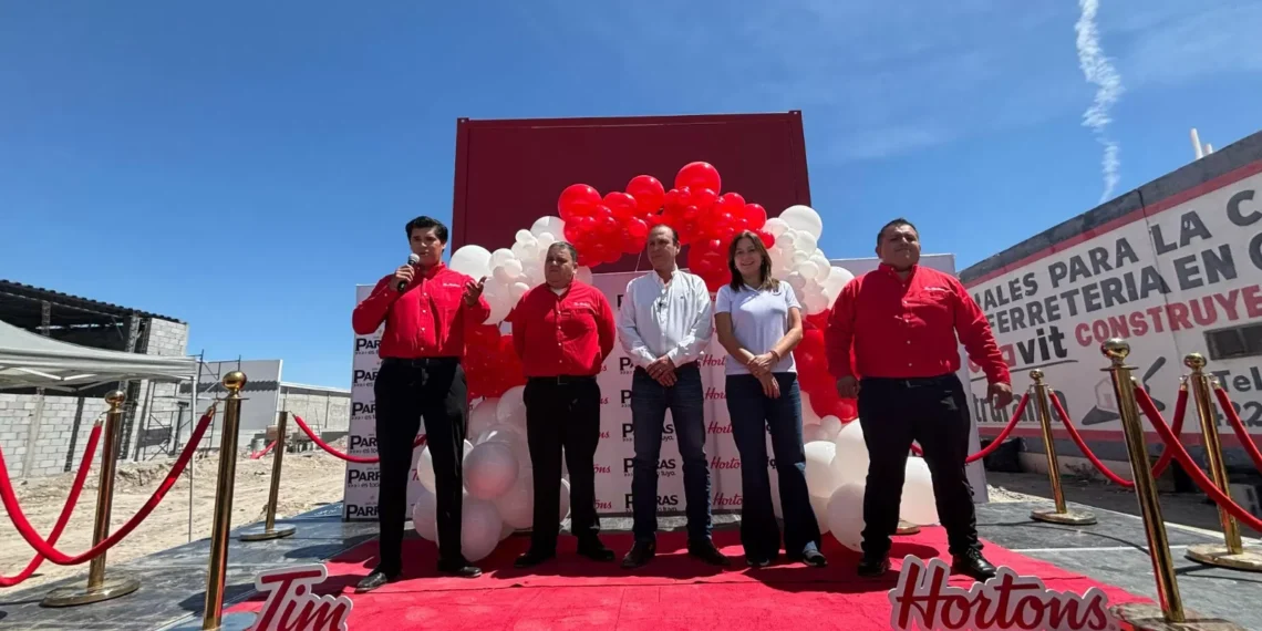 Colocan primera piedra de Tim Hortons en Parras de la Fuente