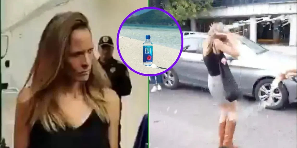 Lady Racista exige que la próxima momento que le avienten agua, sea Evian o Fiji