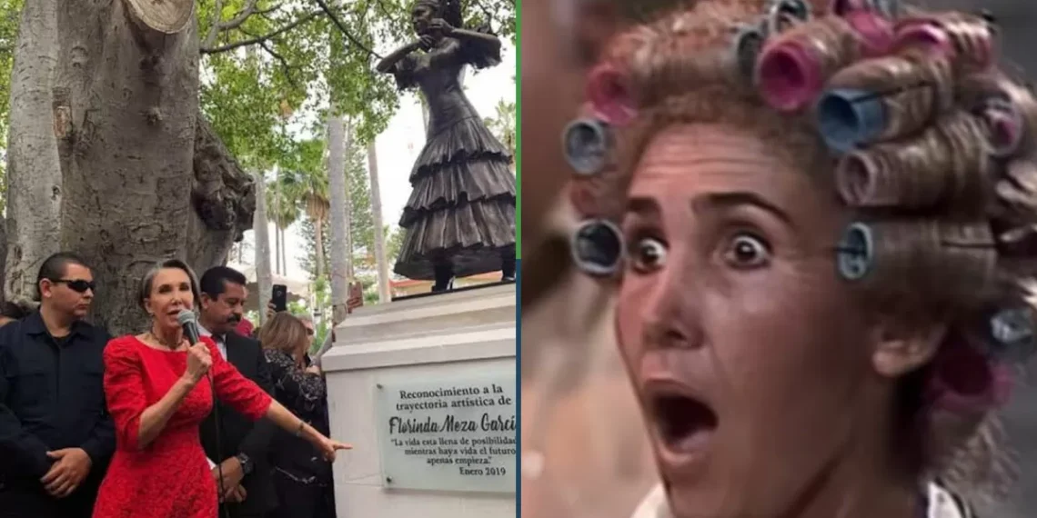 en la vida te juntes con esta chusma: habitantes de Zacatecas piden retirar estatua de Florinda Meza