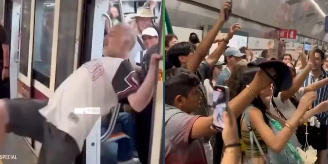 ¿De dónde salen? foráneo insultó a mexicanos en el metro y le terminaron respondiendo como capos