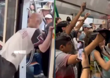¿De dónde salen? foráneo insultó a mexicanos en el metro y le terminaron respondiendo como capos
