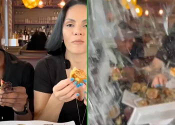 Señal divina: automóvil se estrella contra restaurante mientras influencers hacían transmisión en vivo