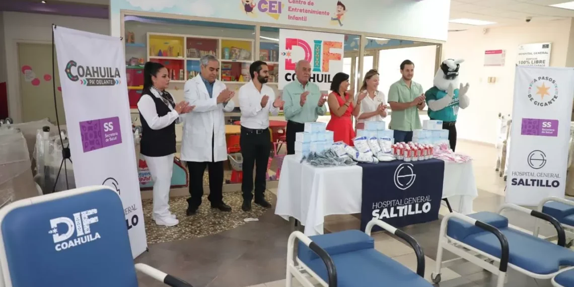 DIF Coahuila lleva sillas cama y apoyos a Hospitales Generales