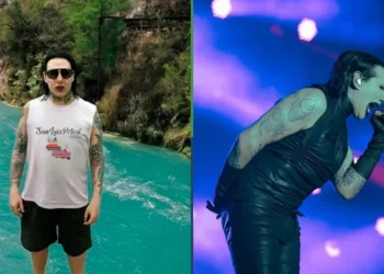 Captan a Marilyn Manson cantando la del “Chorrito” después de visitar la Huasteca Potosina