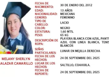 Desaparece menor de 13 años tras salir de colegio en Saltillo