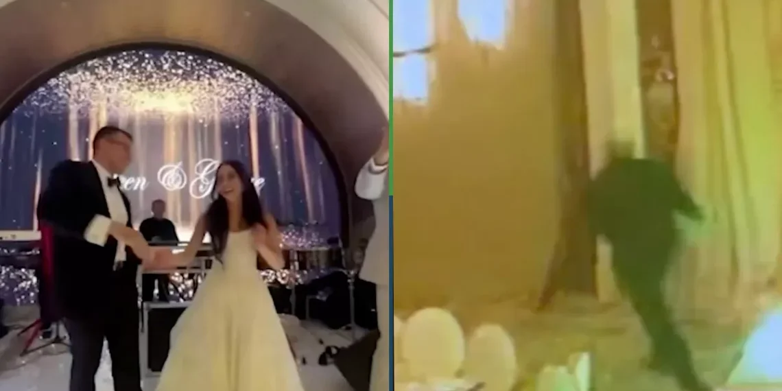 Y no fue el centro de tira: vato se roba la tira de regalos en plena boda