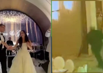 Y no fue el centro de tira: vato se roba la tira de regalos en plena boda