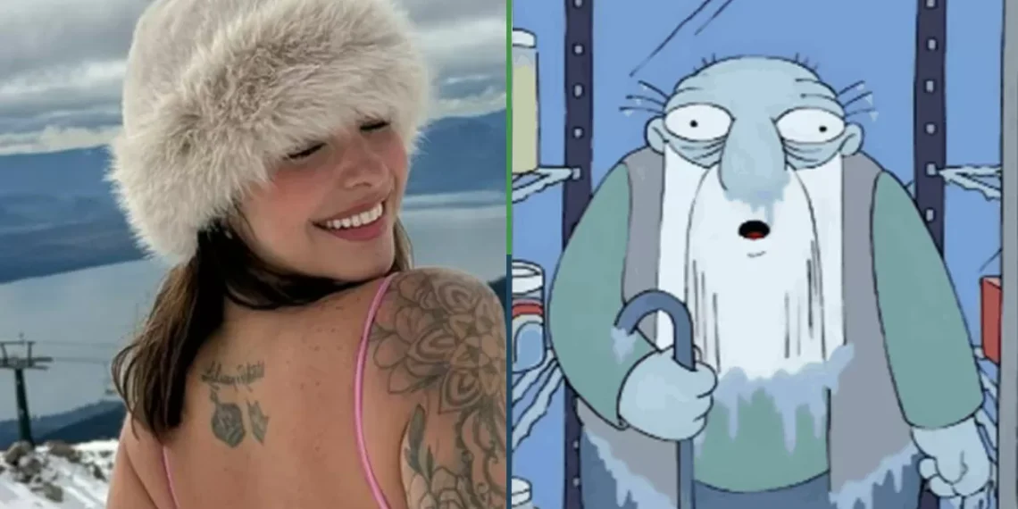 Pináculo de la evolución: influencer se toma fotos en bikini en la albicie y termina con neumonía