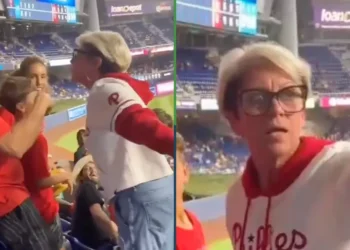 matrona enloquece en partido de béisbol y le quita una pelota a un niño