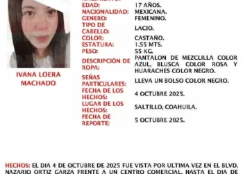 Cinco días sin saber de Ivana; mantiene FGE vigente Protocolo Alba