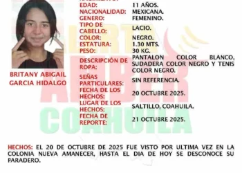 Buscan en Saltillo y Ramos Arizpe a segunda vez menores de 11 y 13 años