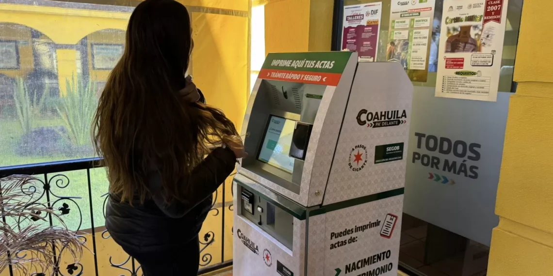 Instalan cajero automático de actas en Ramos Arizpe