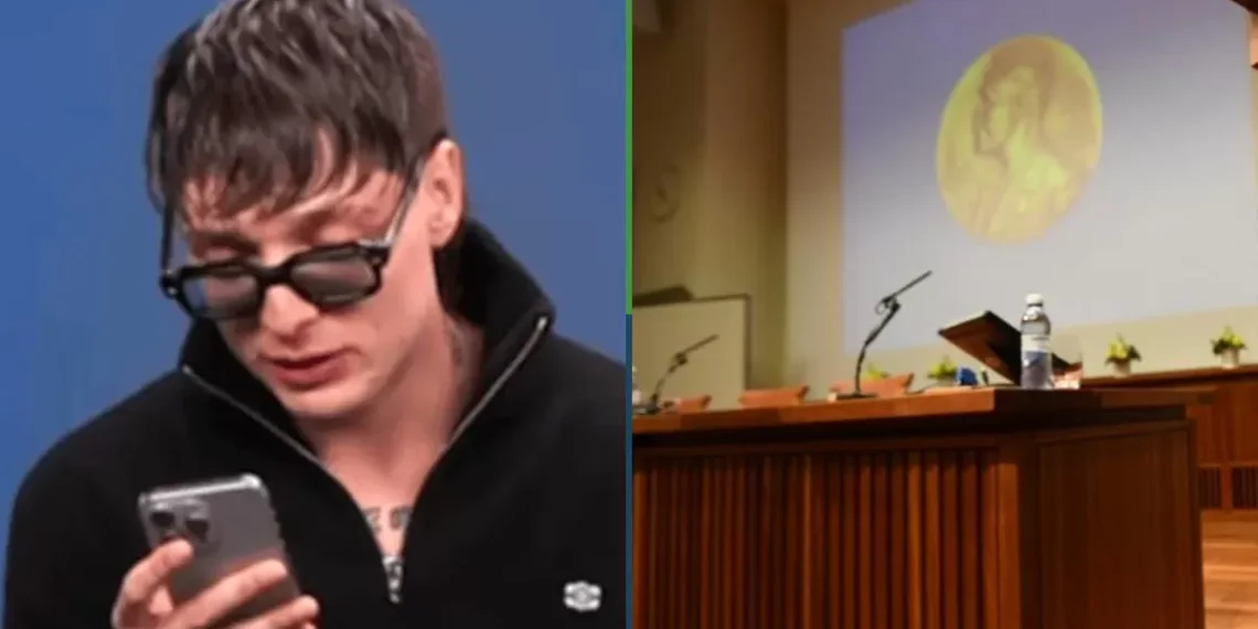 Peso grúa, decepcionado de no haber sido despertado con la llamada del Nobel de Literatura