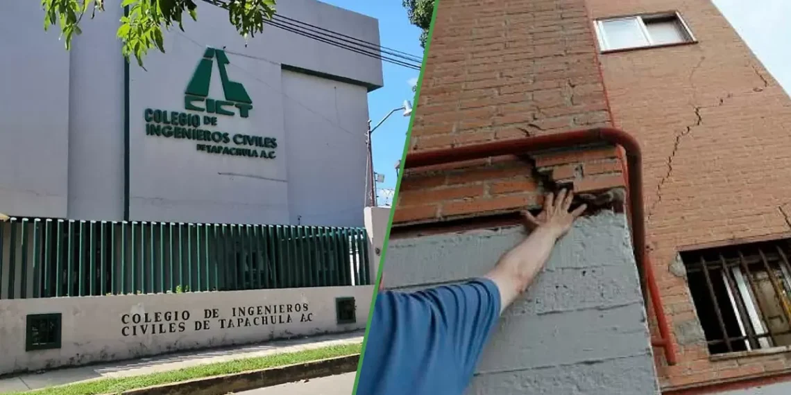 Ciudadanía reporta que están saliendo grietas en el facultad de Ingenieros
