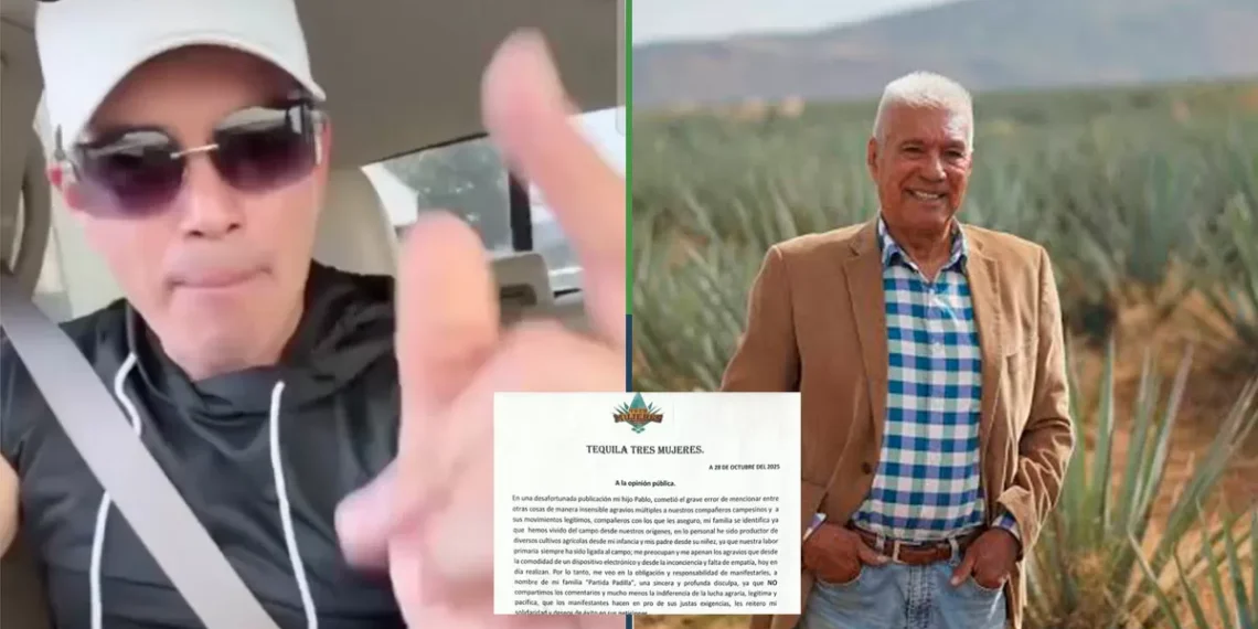 cachorro de empresario tequilero explota contra agricultores y hasta su papá ya salió a sentarlo